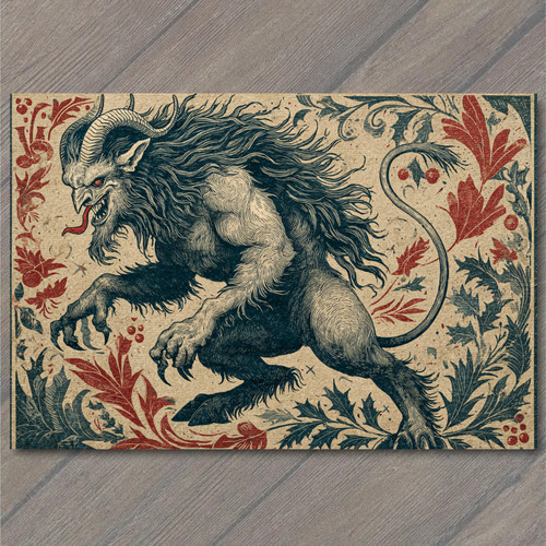 Cartolina krampus natale - cartolina,