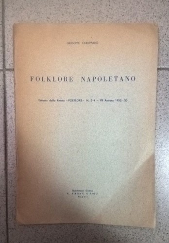 Folklore napoletano chiapparo - folklore,