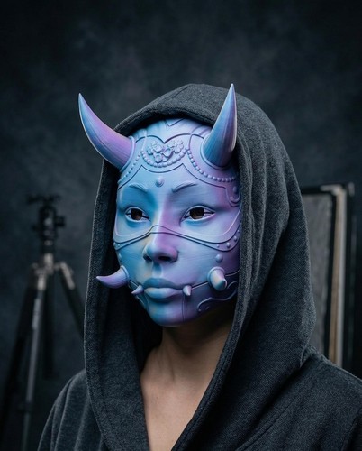 Customizable hannya oni - customizable, mask
